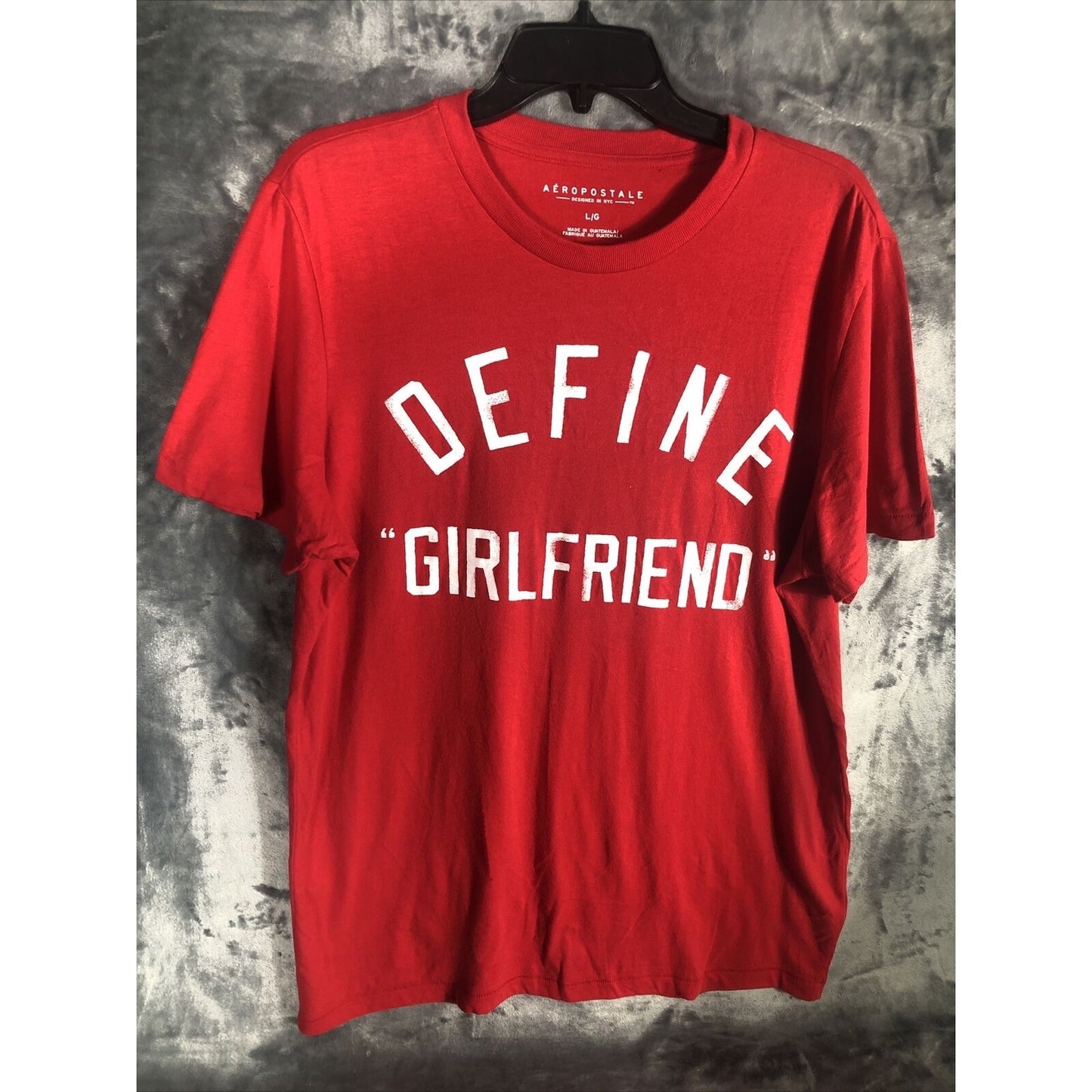 Aeropostale Men’s Shirt Red Define Girlfriend Size Adult Large
