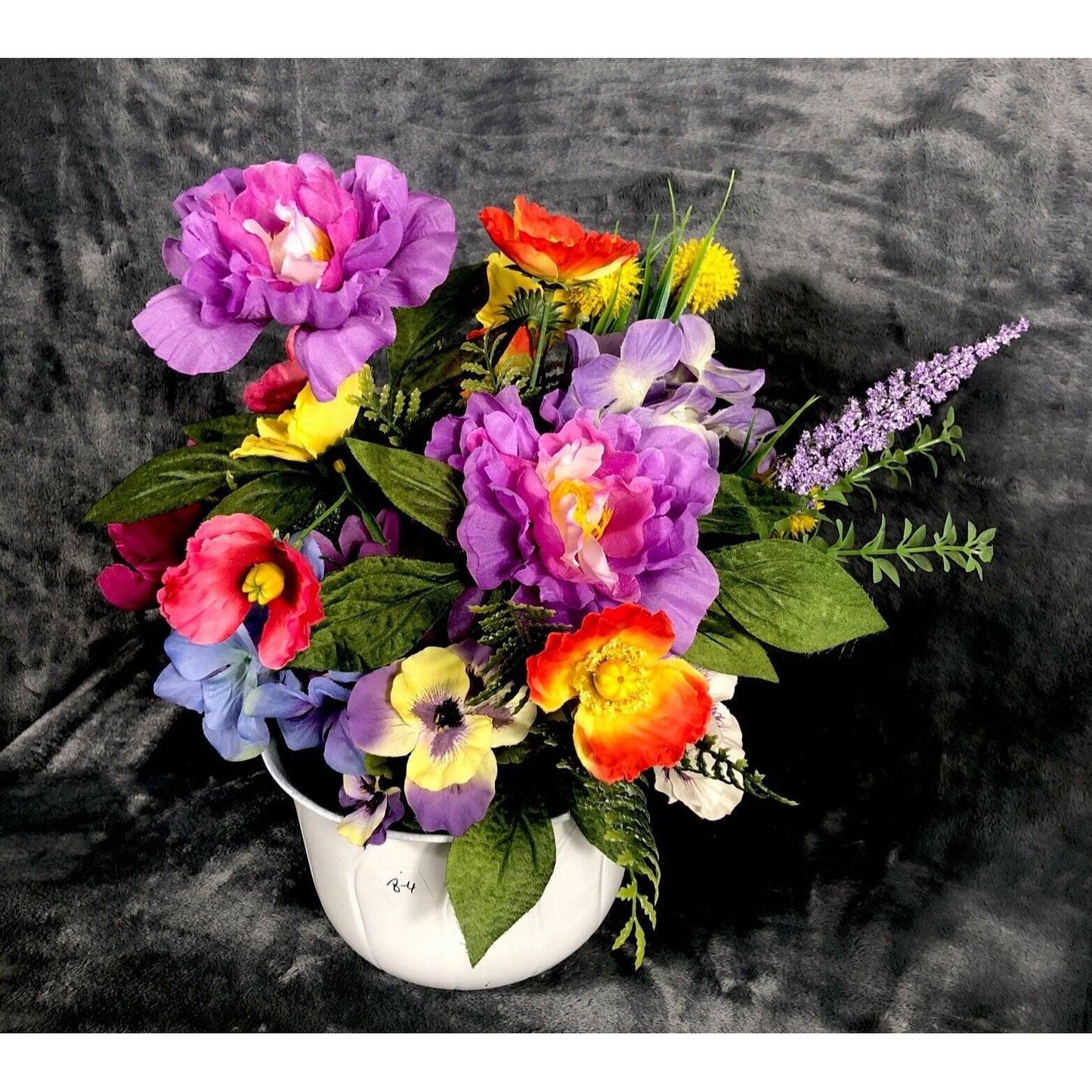 Artificial Flower Arrangement Spring Colors Floral Centerpiece Mixed Flowers