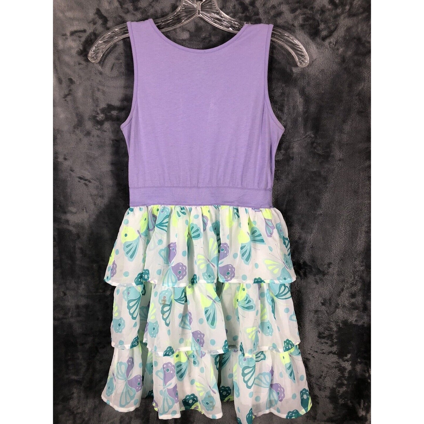1989 Girls Place Dress Butter Fly Dress Purple Size 10/12
