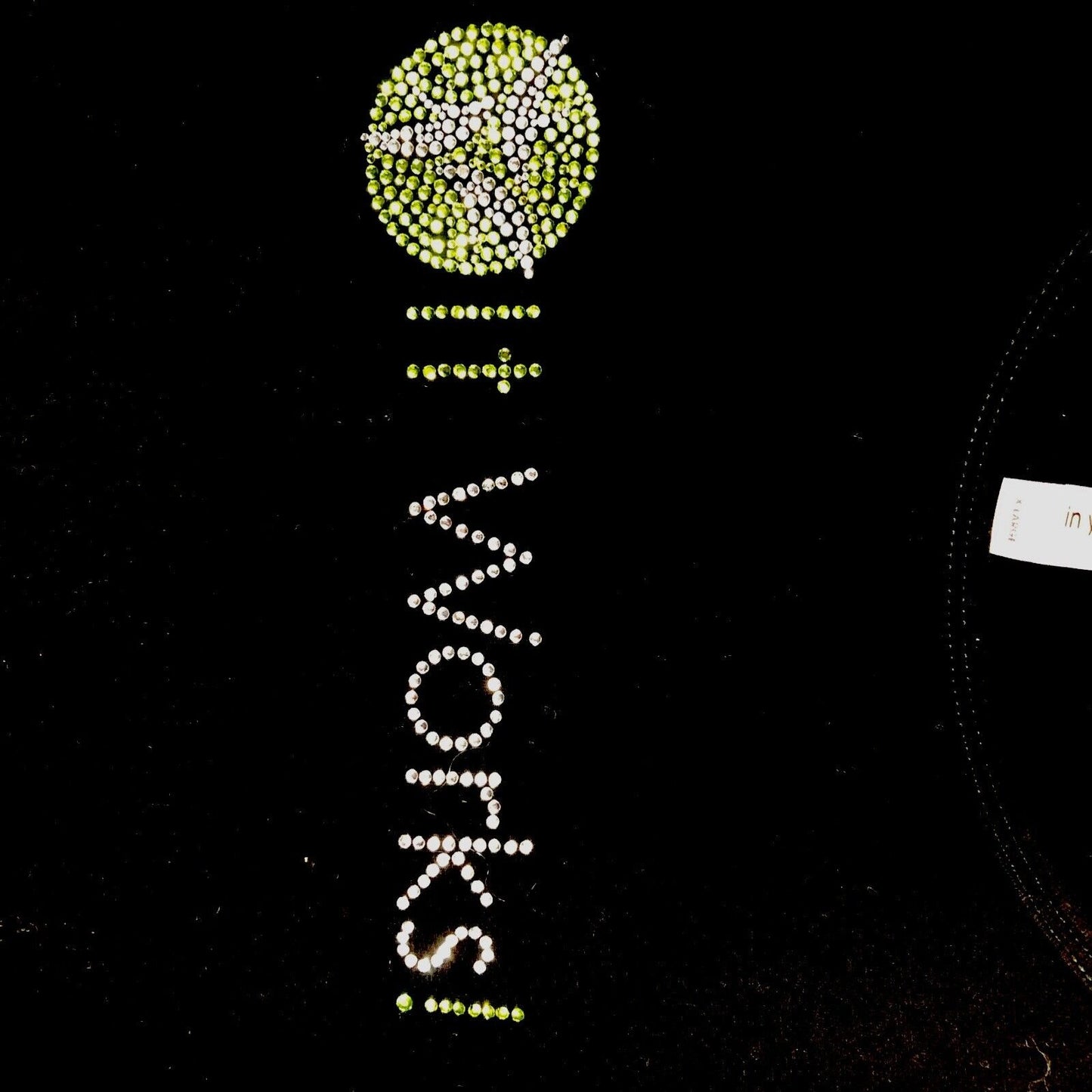It Works Global Women’s Shirt It Works Bling Black/Green Studded T-Shirt