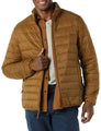 Amazon Essentials Men's Packable Lightweight Water-Resistant Puffer Jacket (Available in Big & Tall), Light Brown, Large