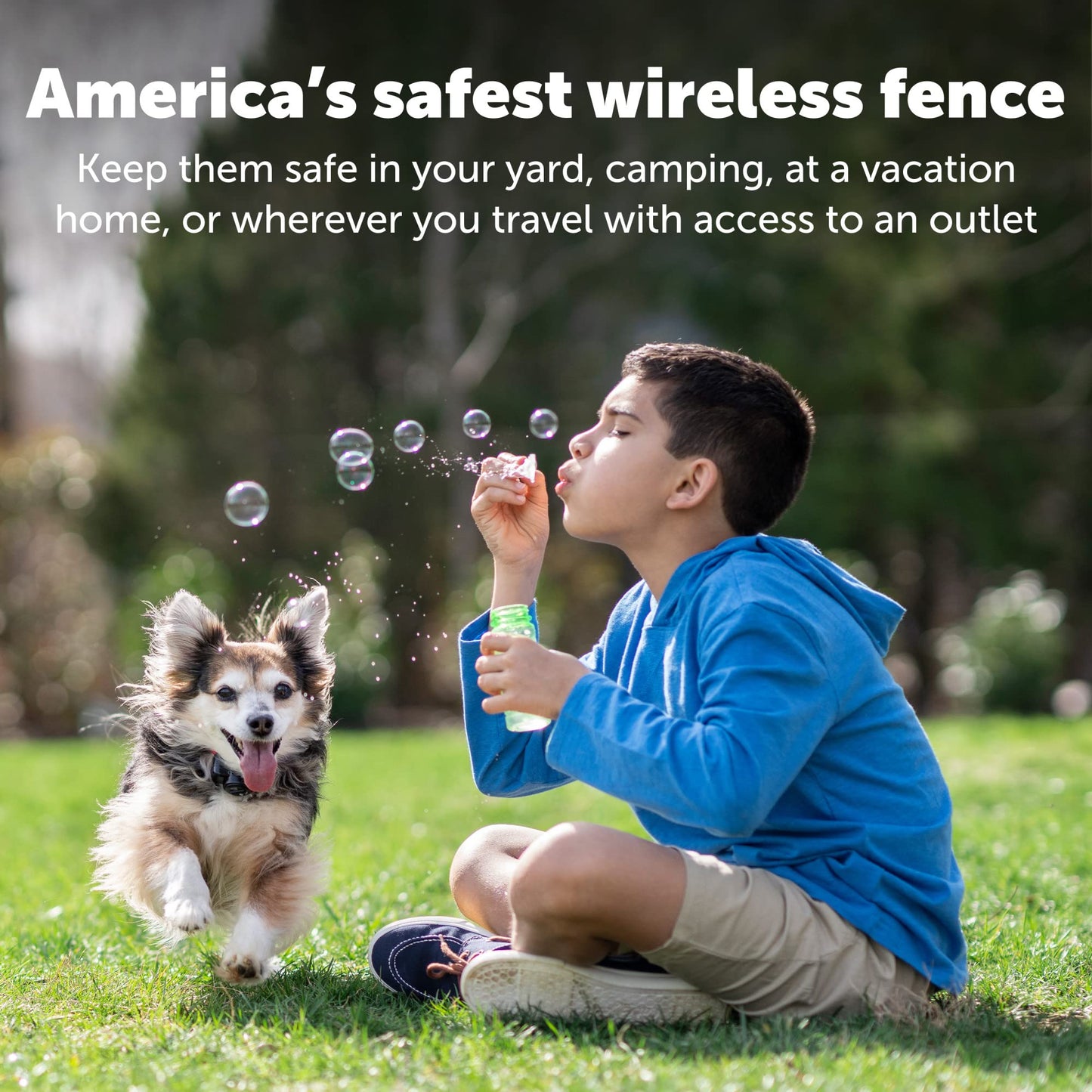 PetSafe America's Safest Pet Fence - The Original Wireless Containment System - Covers up to 1/2 Acre for dogs 8lbs+, Tone / Static - Parent Company INVISIBLE FENCE Brand