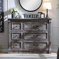 Aitjunz Farmhouse 6 Drawers Dresser for Bedroom, 48