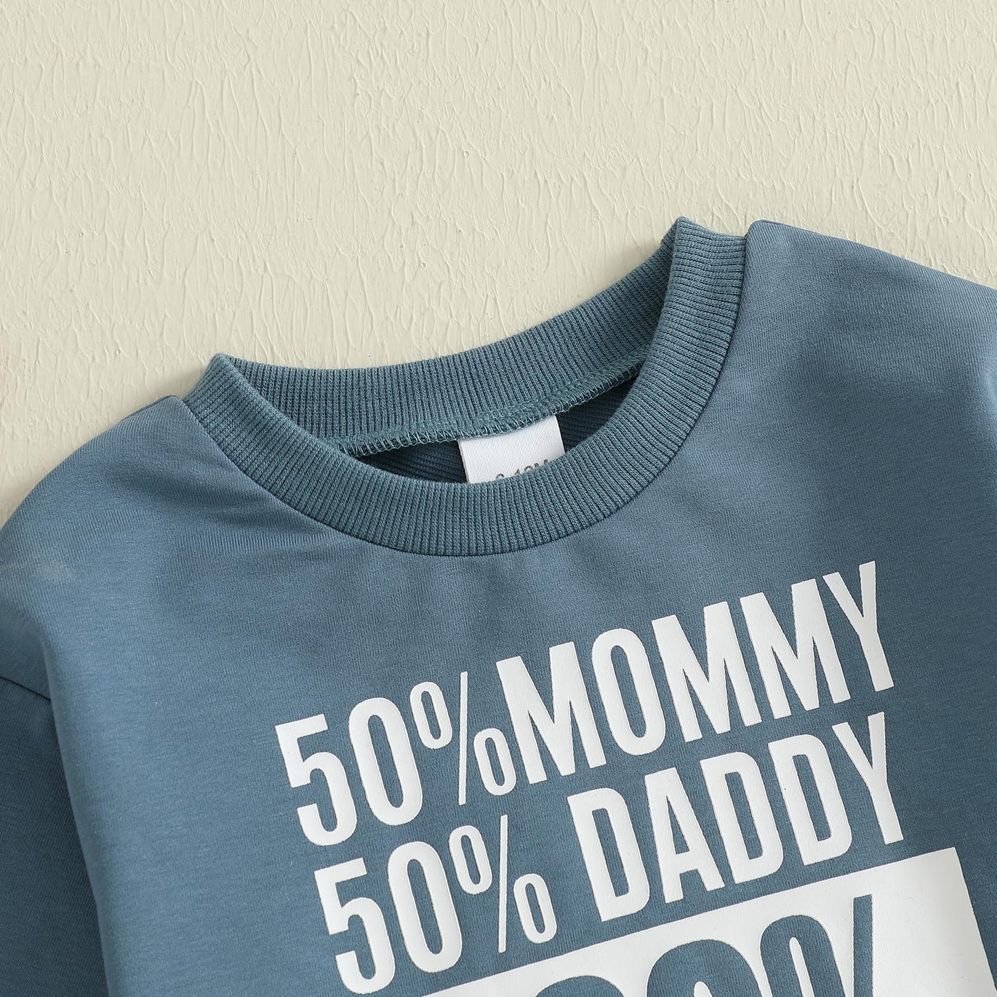 Fernvia Toddler Baby Boy Fall Clothes 2T 3T 4T Letter Print Crew Neck Long Sleeve Sweatshirt Pants 2 Pcs Outfits (B-Blue, 2-3T)