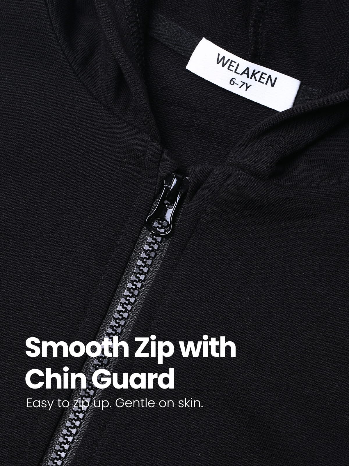 WELAKEN Girls' Zip-Up Hoodie – Cotton Leopard Loved Sweatshirt with Pockets for Kids & Teens