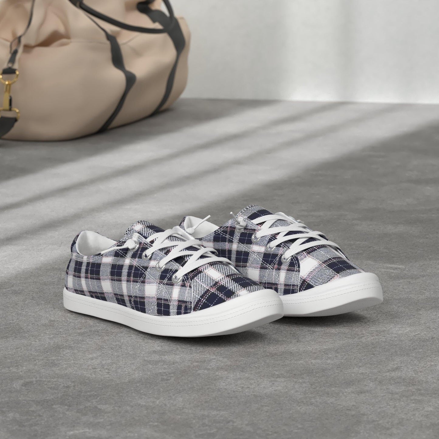 Women's Slip On Canvas Sneaker Low Top Casual Walking Shoes Classic Comfort Flat Fashion Sneakers (Square 11)