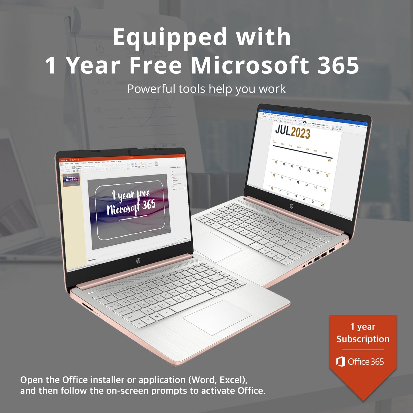 HP Premium Stream 14" HD BrightView Laptop, Intel Celeron N4120, 16GB RAM, 64GB eMMC Storage, UHD Graphics, HD Webcam, 1 Year Office 365, Bluetooth, WiFi, HDMI, Win 11s, Gold, 32GB Hotface USB Card