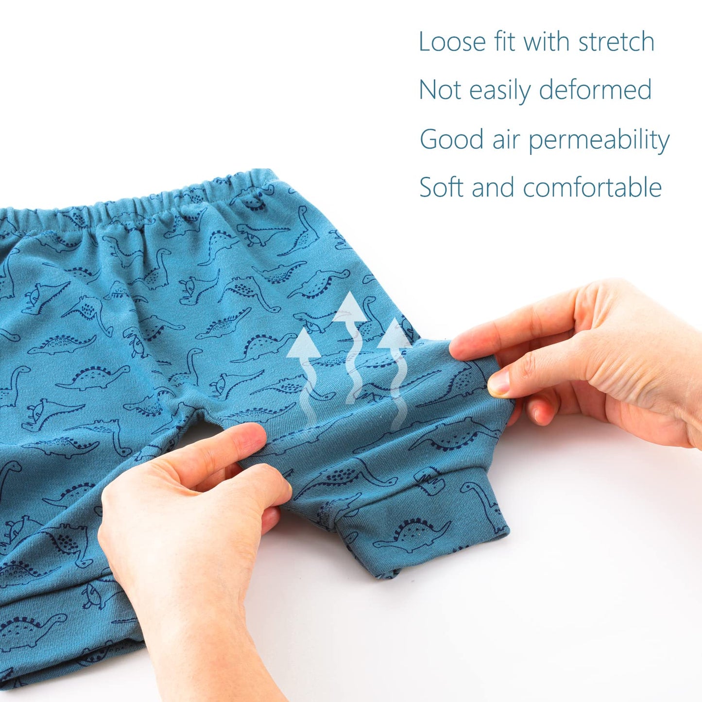 Hakochia Soft and Comfy 100% Cotton Baby Pants for Baby Boys and Girls with Ample Diaper Room 0-12 Months (US, Age, 9 Months, Blue)