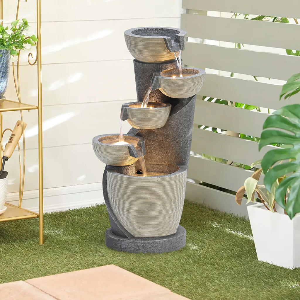 LuxenHome Small Water Fountain Outdoor, 23