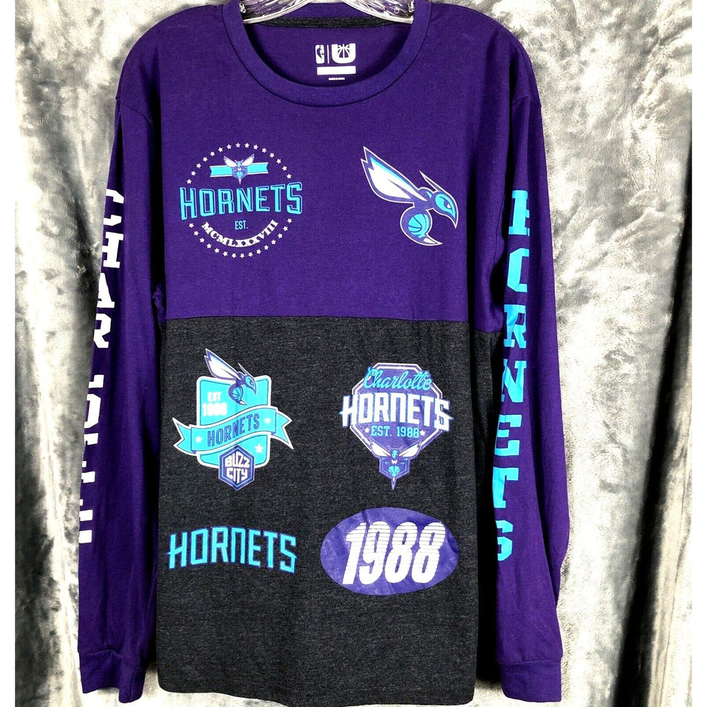 Charlotte Hornets Shirt Woman's Size Large Long Sleeve