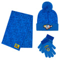 Accessory Supply Blue Sonic Winter Hat and Gloves Set for Boys Ages 5-13