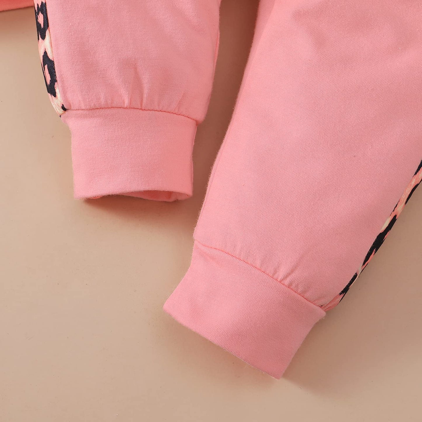 Yvowming 3T Girl Clothes Outfits Toddler Peach Hooded Sweatshirt Pants Headband Toddler Winter Clothes