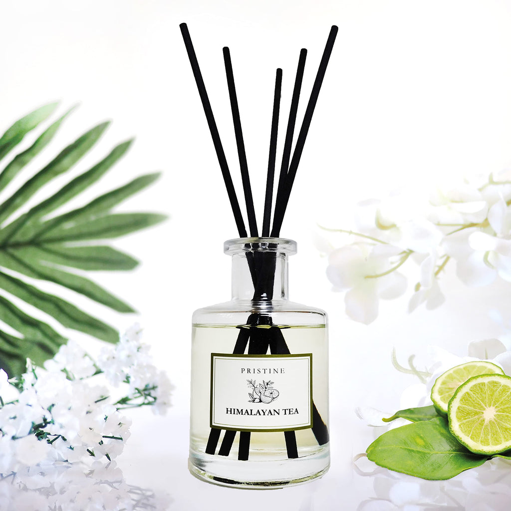 PRISTINE Himalayan Tea/Inspired by Westin Hotel Reed Diffuser for Home | Fresh Bergamot/White Tea Room Fragrance Reed Diffusers, Oil & Room Diffusers with Reed | Home Fragrance Scent Diffuser, 6 Oz