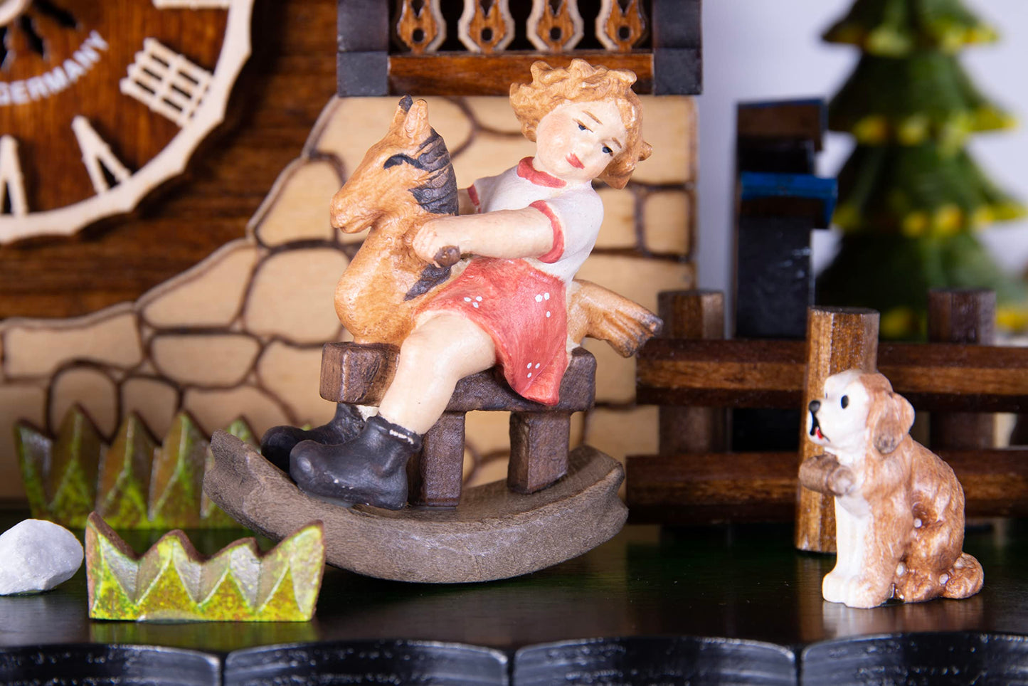 Cuckoo Palace Cuckoo Clock Deer Park Mill Station Chalet-Style 33cm Quartz-Movement