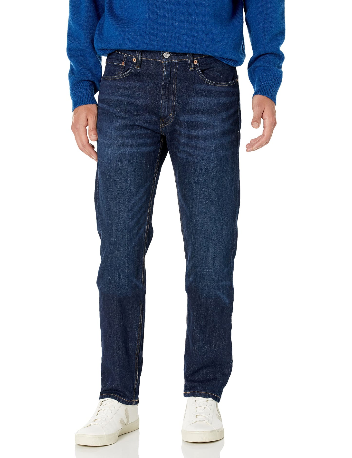 Levi's Men's 505 Regular Fit Jeans (Also Available in Big & Tall), Nail Loop Knot-Dark Indigo, 36W x 29L