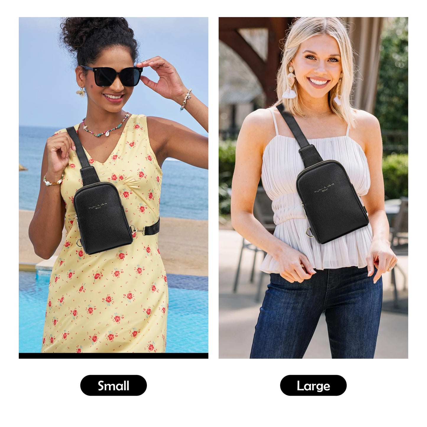 INICAT Travel Small Crossbody Sling Bags Valentines Day Gifts Women Her Cross Body Purses Vegan Leather Birthday(Brown)