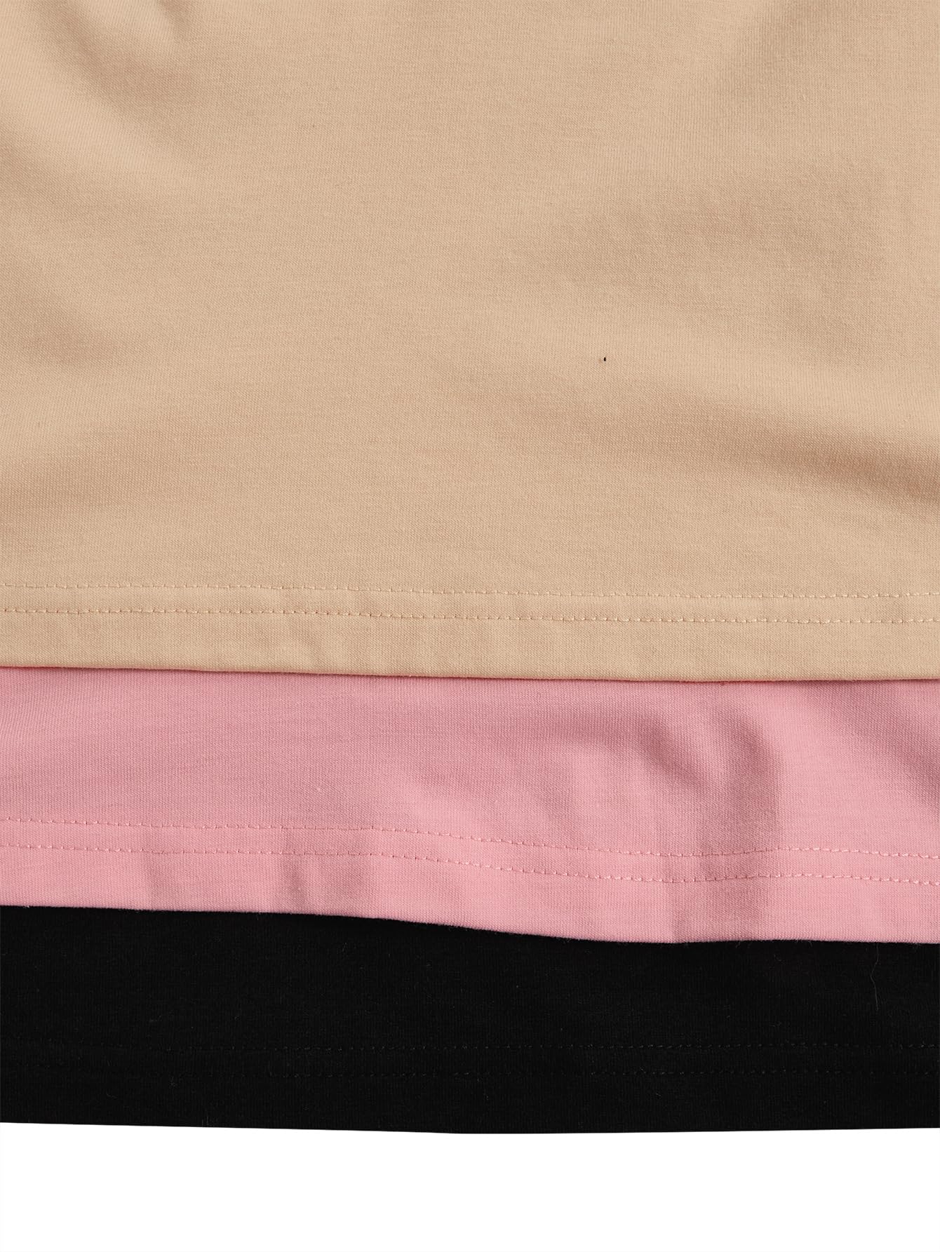 RoseSeek Girl's 3 Packs Star Butterfly Graphic Tees Crew Neck Short Sleeve T Shirt Casual Tops Pink Beige Black 10 Years