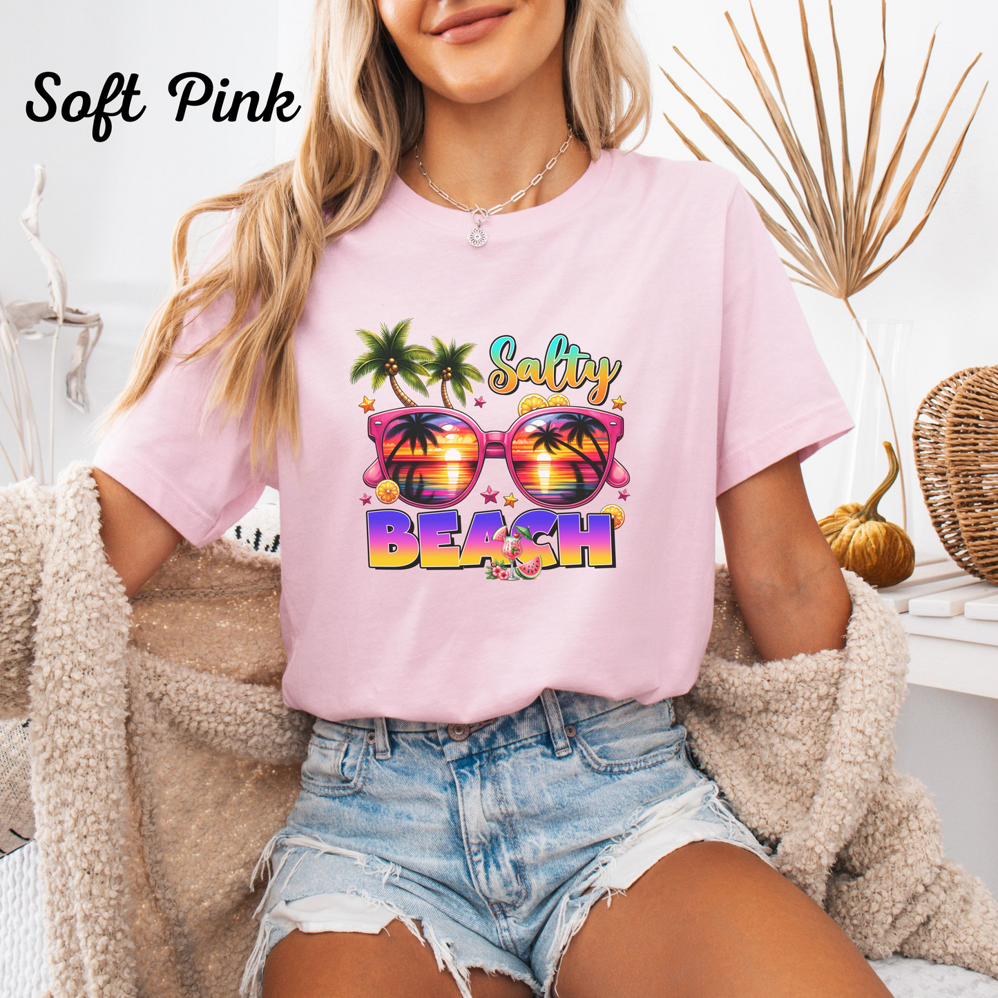 Salty Beach Tropical T-Shirt - Bella Canvas 3001