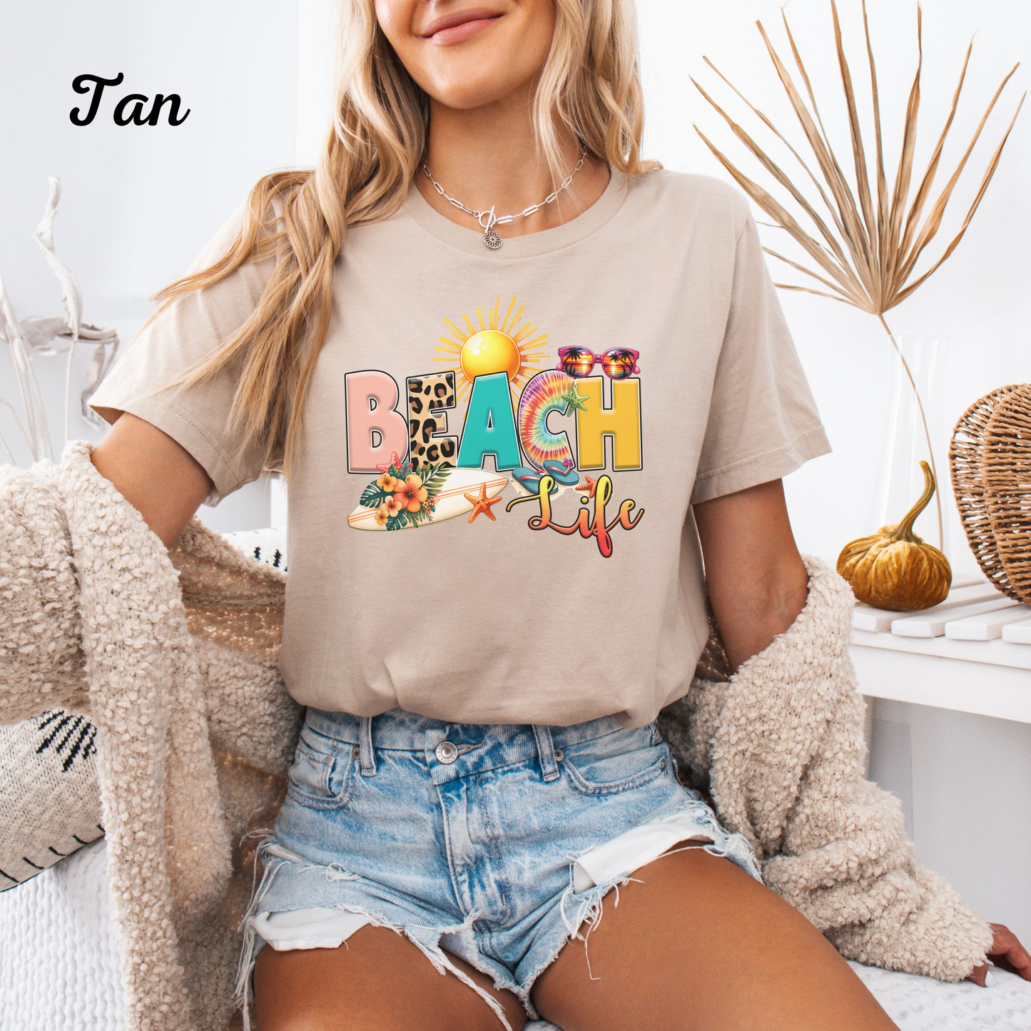 Beach Life Shirt, Summer Graphic Tee, Coastal Vacation T‑Shirt