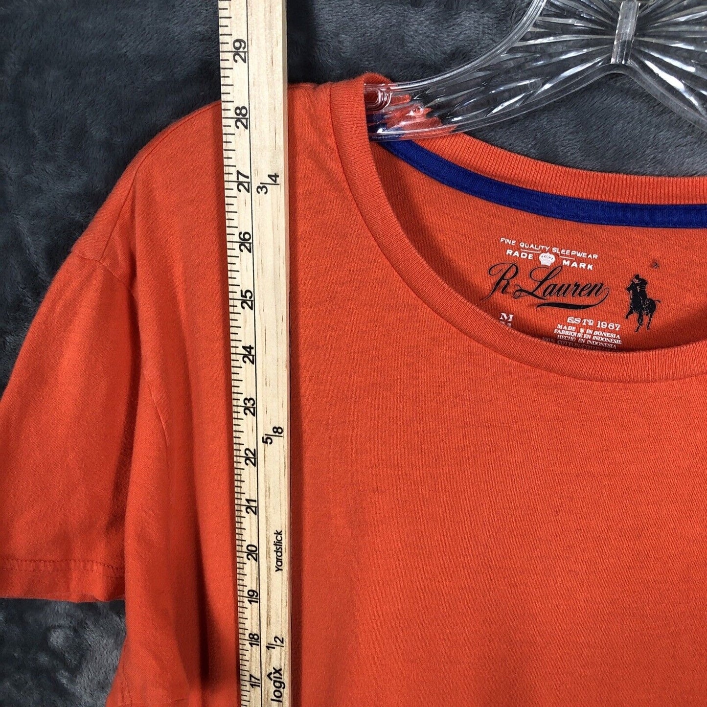 Polo Ralph Lauren Men's T-Shirt Size Medium Orange Short Sleeve Crew Neck Tee