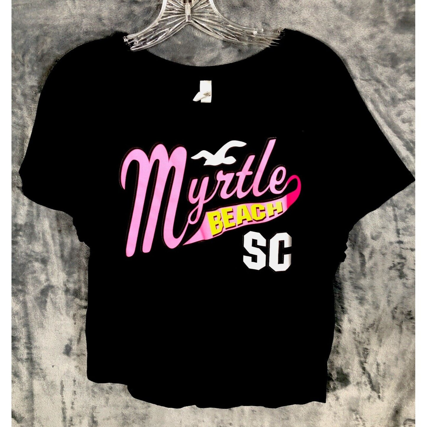 Myrtle Beach Women’s T-Shirt Black Size Large Shirt