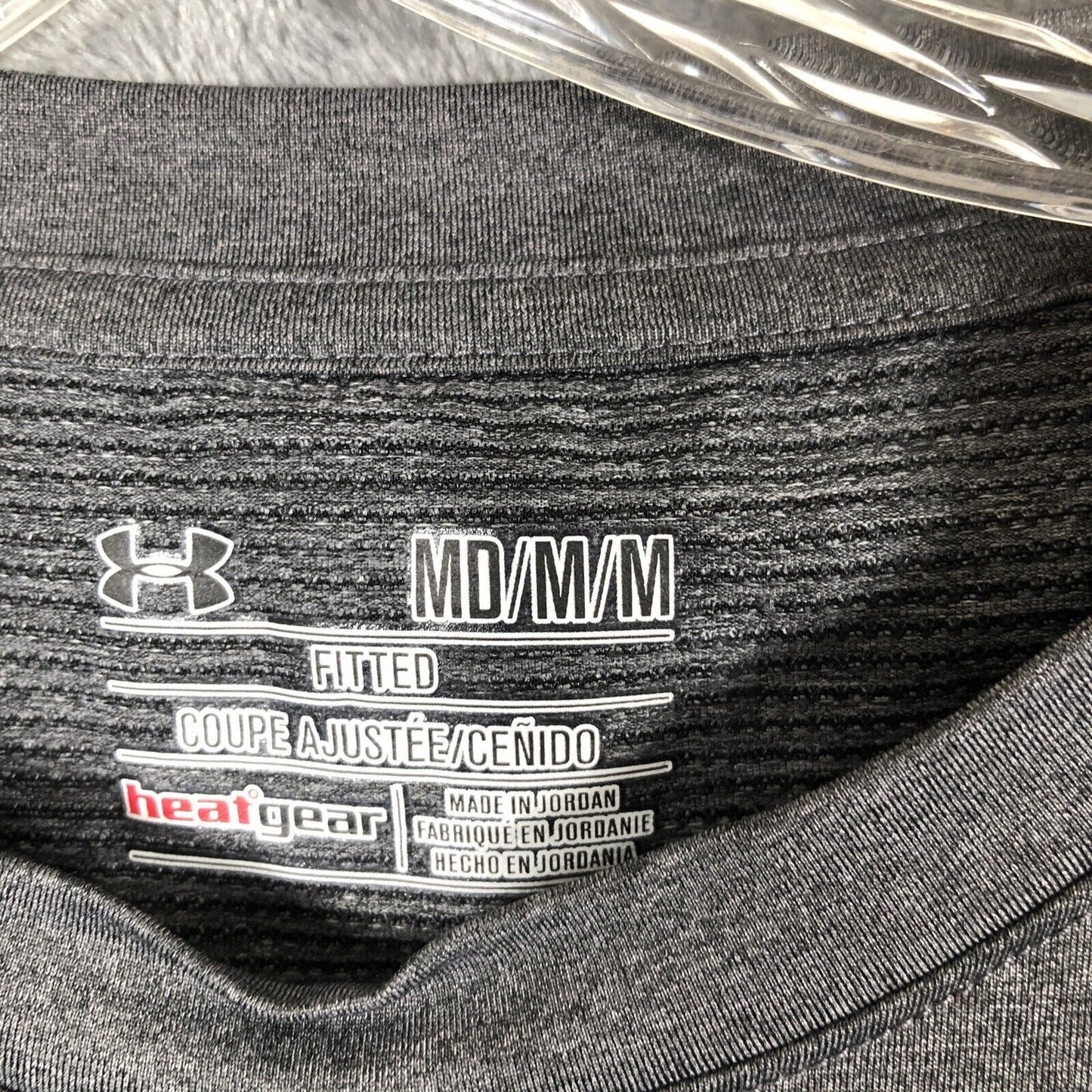 Under Armour Heatgear T Shirt Size Medium Mens Gray Short Sleeve Raglan Loose