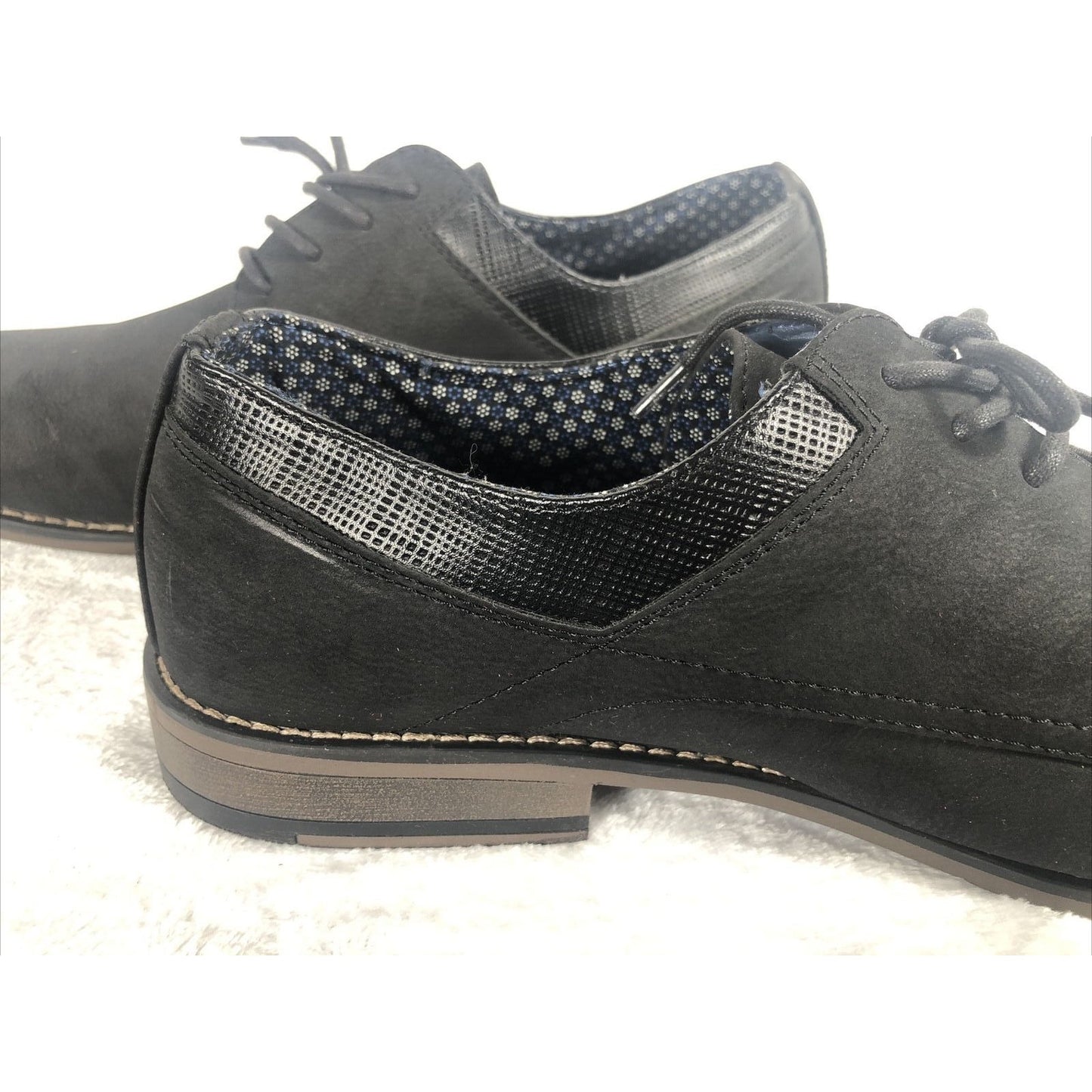 Perry Ellis Shoes Men's Portfolio Ultra Foam Black Dress Shoes Sz 13