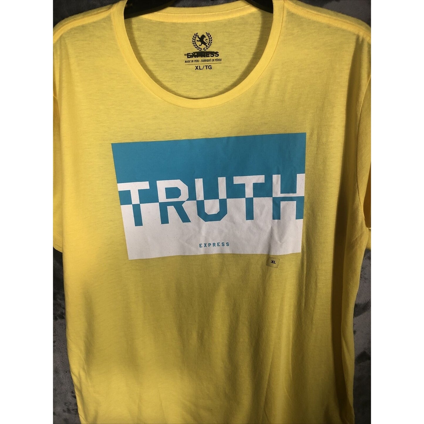 Express Truth T-Shirt Men’s Extra Large Unisex Yellow Shirt