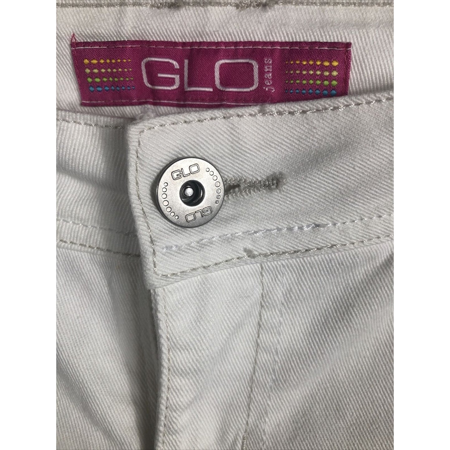 Glo Jeans White Studded Pocket Girls Junior Size 5