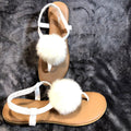Forever Pompom Sandals Women's Size 9 Shoes