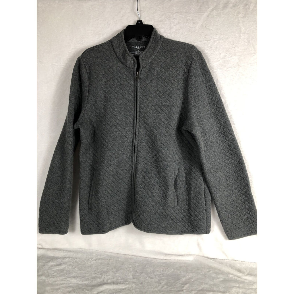 Talberts Woman's Gray Zip Up Sweater Adult Size Large