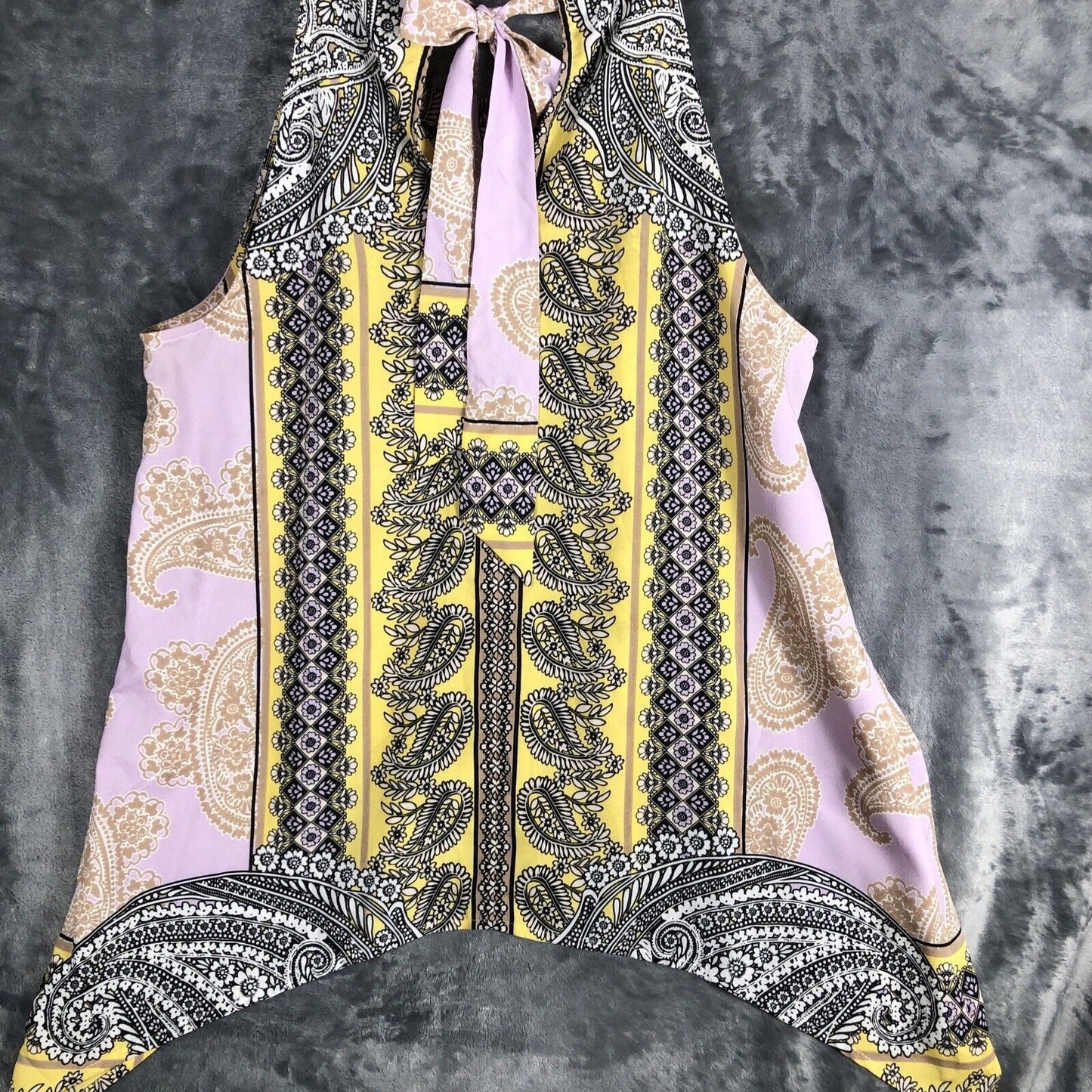 New York And Company Tops Medium Women’s Yellow And Lavender Shirt
