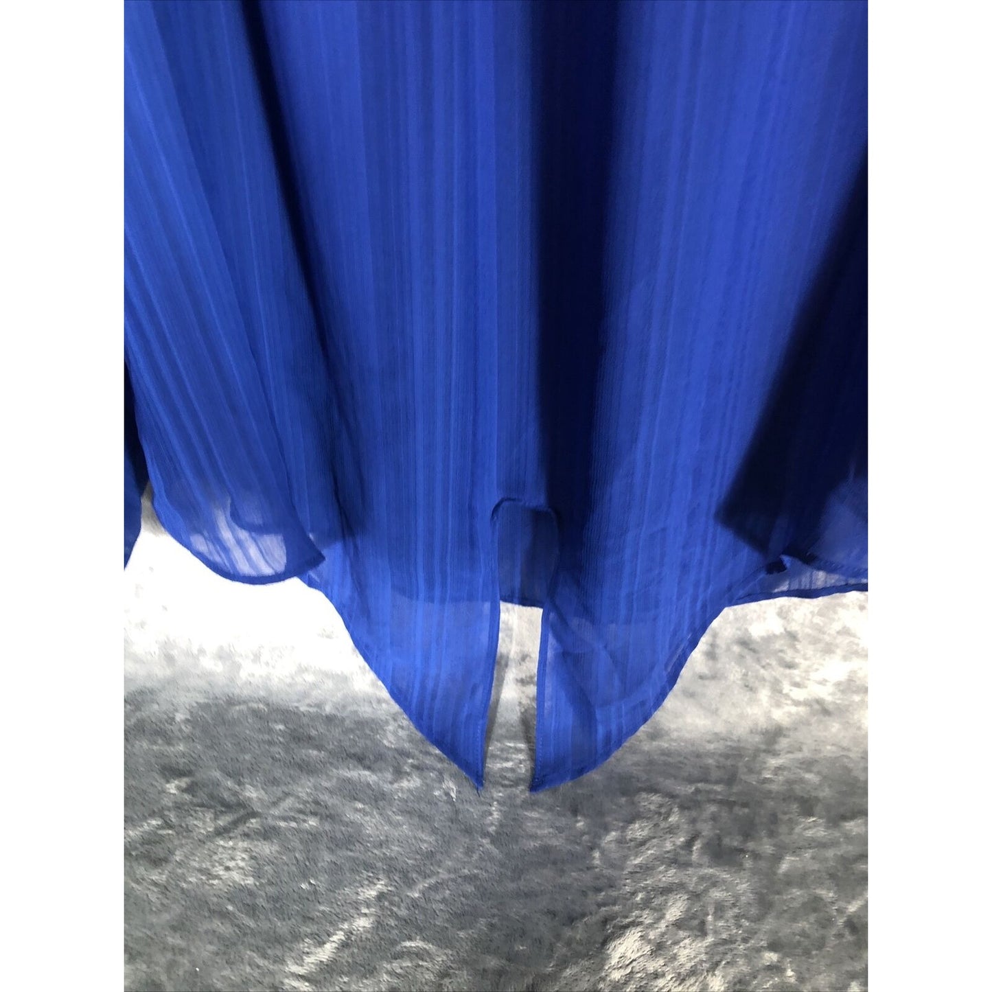 APT.9 Sheer Royal Blue Women’s Blouse  Stunning Top Adult Size Medium Shirt