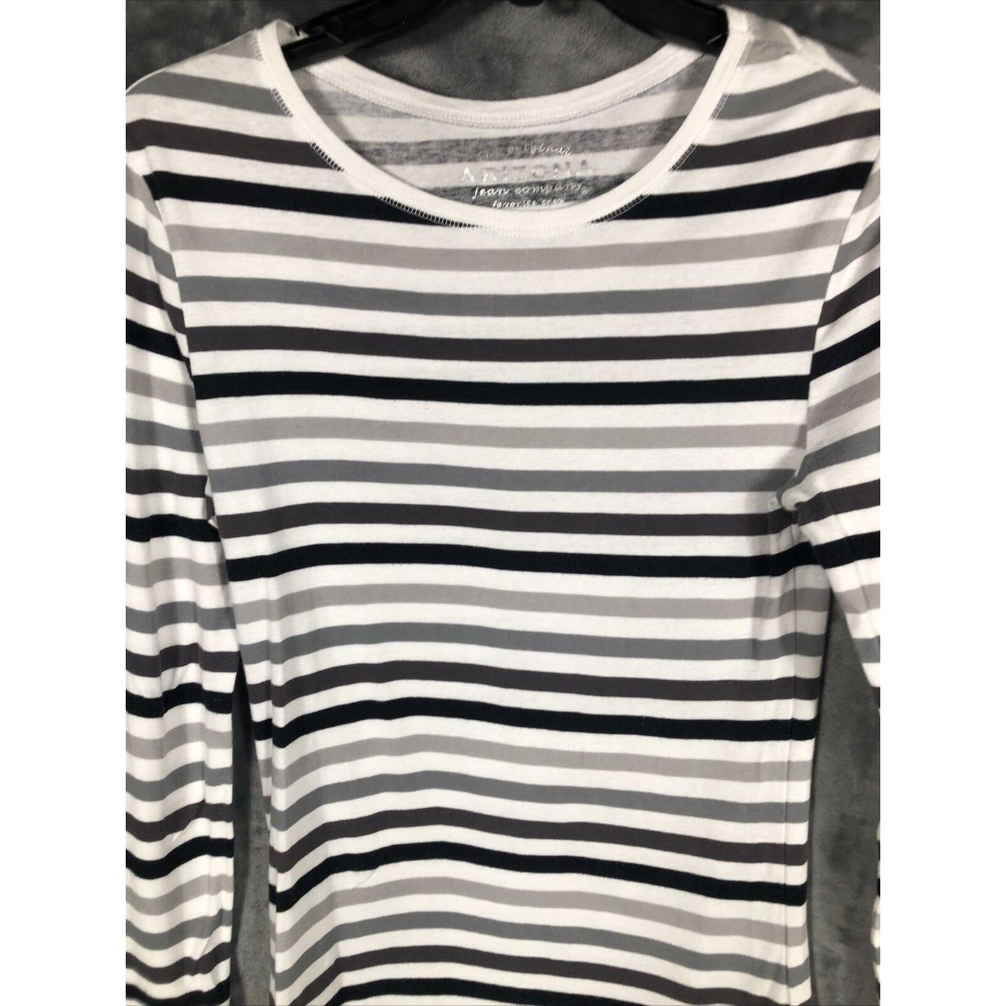 Arizona Women’s Sweater Long Sleeve Striped Size Large