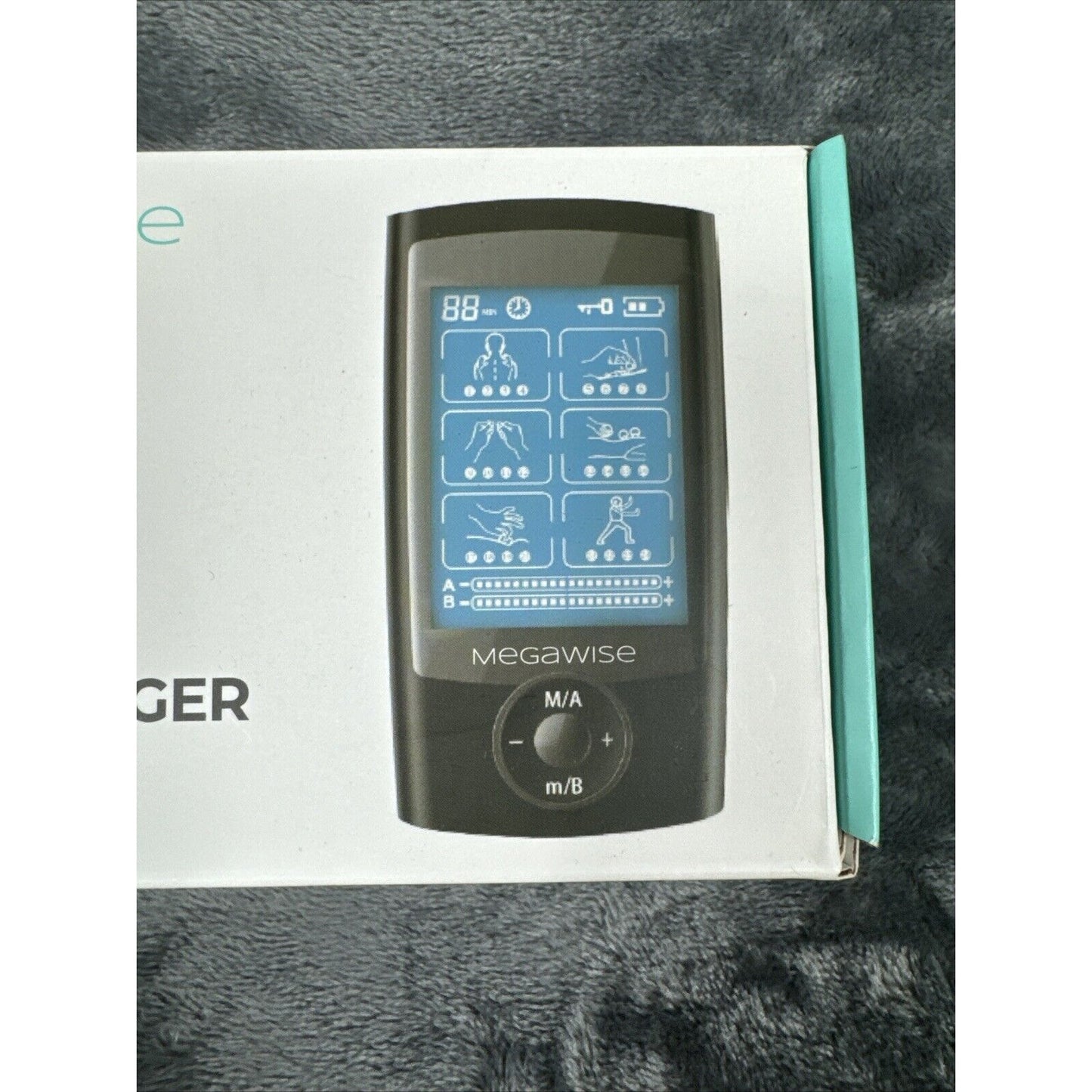 Megawise TENS Massager Model AS1080 With Electrodes & Cables