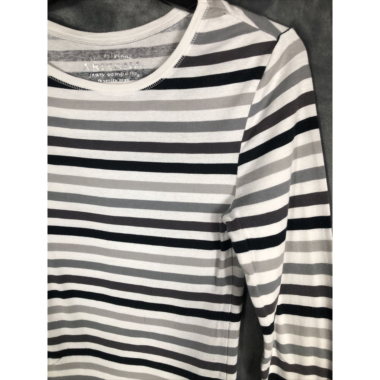 Arizona Women’s Sweater Long Sleeve Striped Size Large