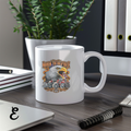 Customized Ceramic Mug, Motorcycle Design Coffee Cup, Gift for Motorcycle Lovers, Freedom Eagle Art, Personalized Drinkware