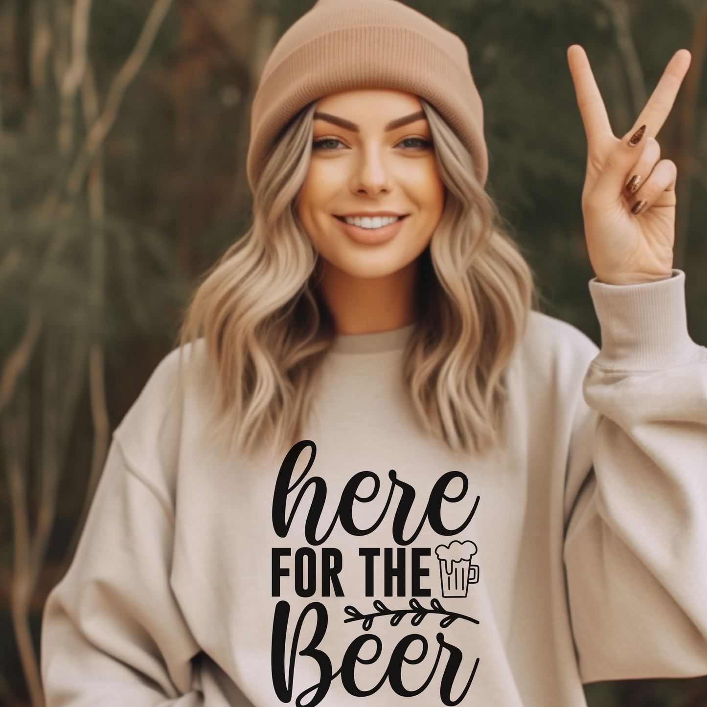 I'm Here for the Beer Sweatshirt • Funny Drinking Pullover • Beer Lover Crewneck • Party Humor Shirt • Unisex Cozy Gift