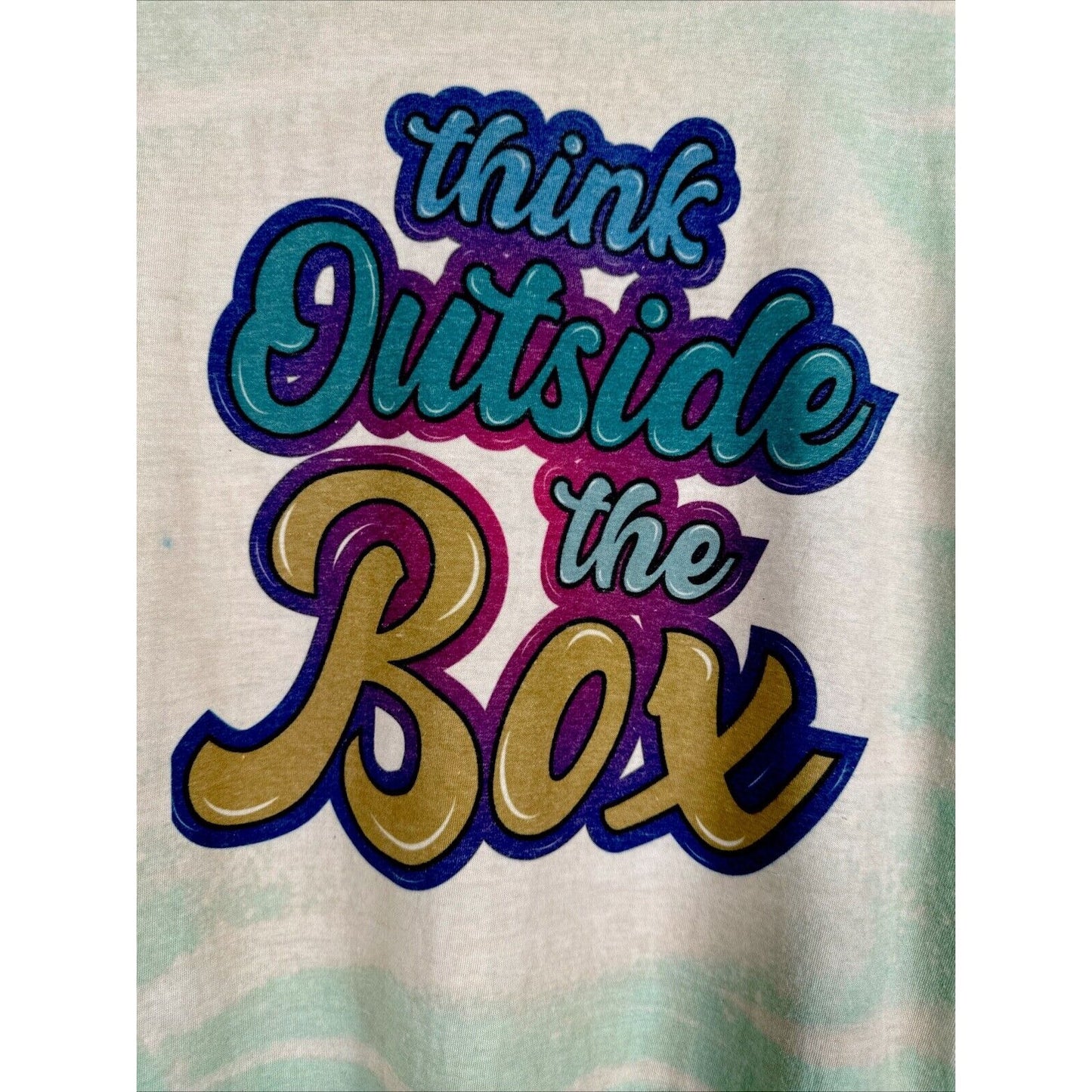 Women’s T-shirt extra large think outside the box sharp
