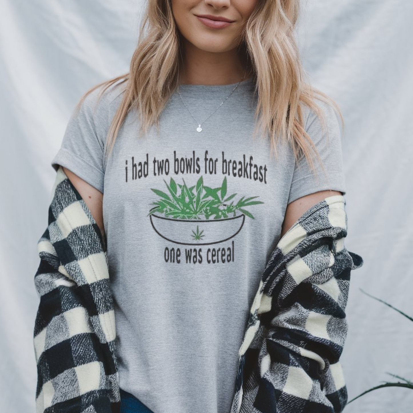 Funny Weed Shirt, Two Bowls For Breakfast Tee, Cannabis Humor T shirt, Novelty Gift for Stoners, Marijuana Lover Gift Shirt