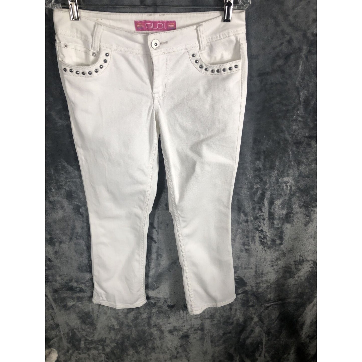 Glo Jeans White Studded Pocket Girls Junior Size 5