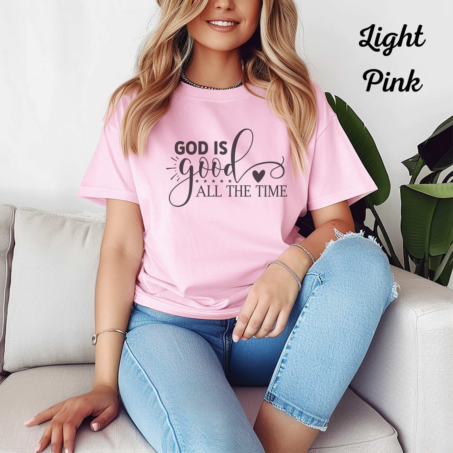 Inspirational White T-Shirt, God is Good Tee, Christian Faith Shirt, Casual Spiritual Apparel, Religious Motivational Top, Faith-Based Gift