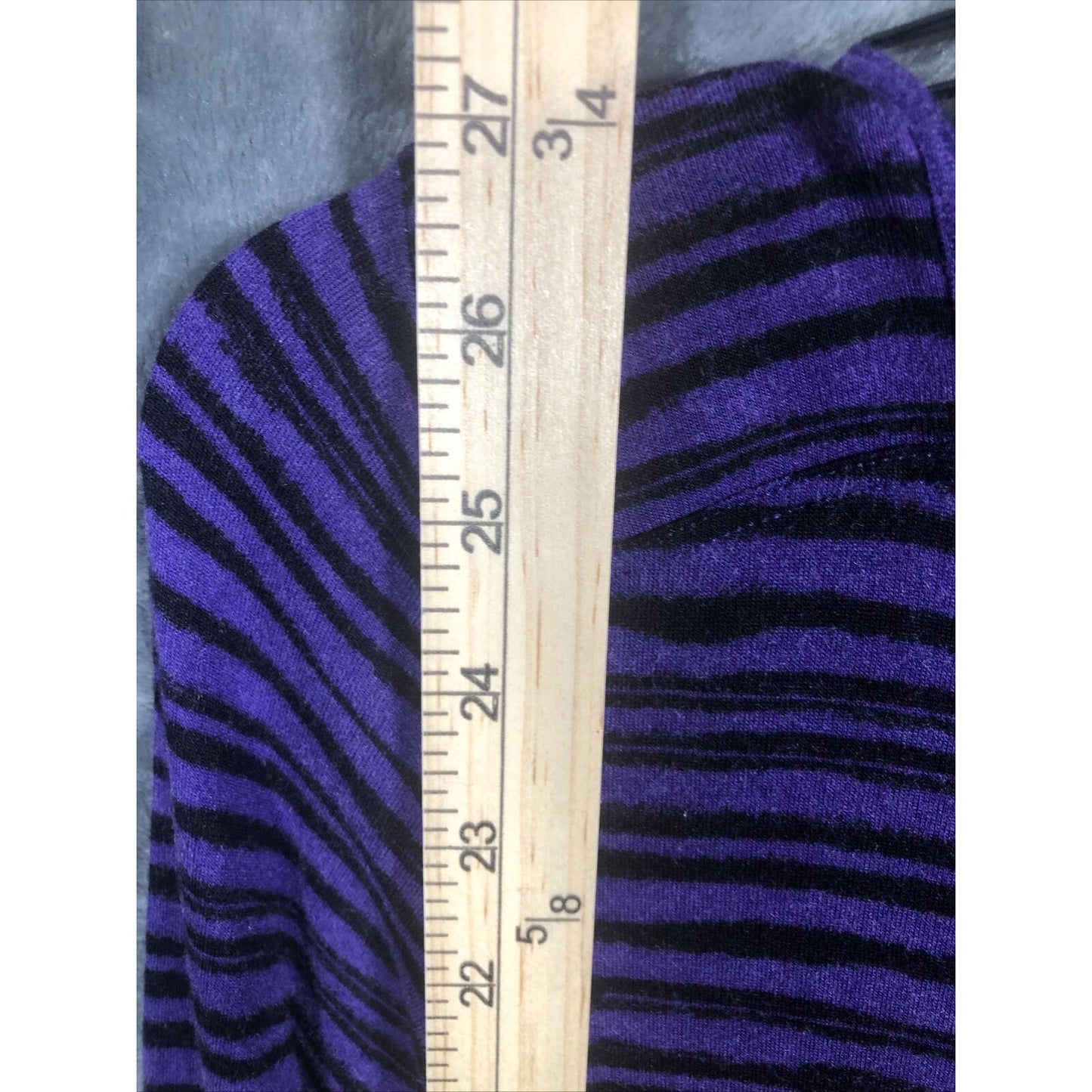 APT 9 Tops Purple/Black Striped Women’s Long Sleeved Shirt Adult Size Medium