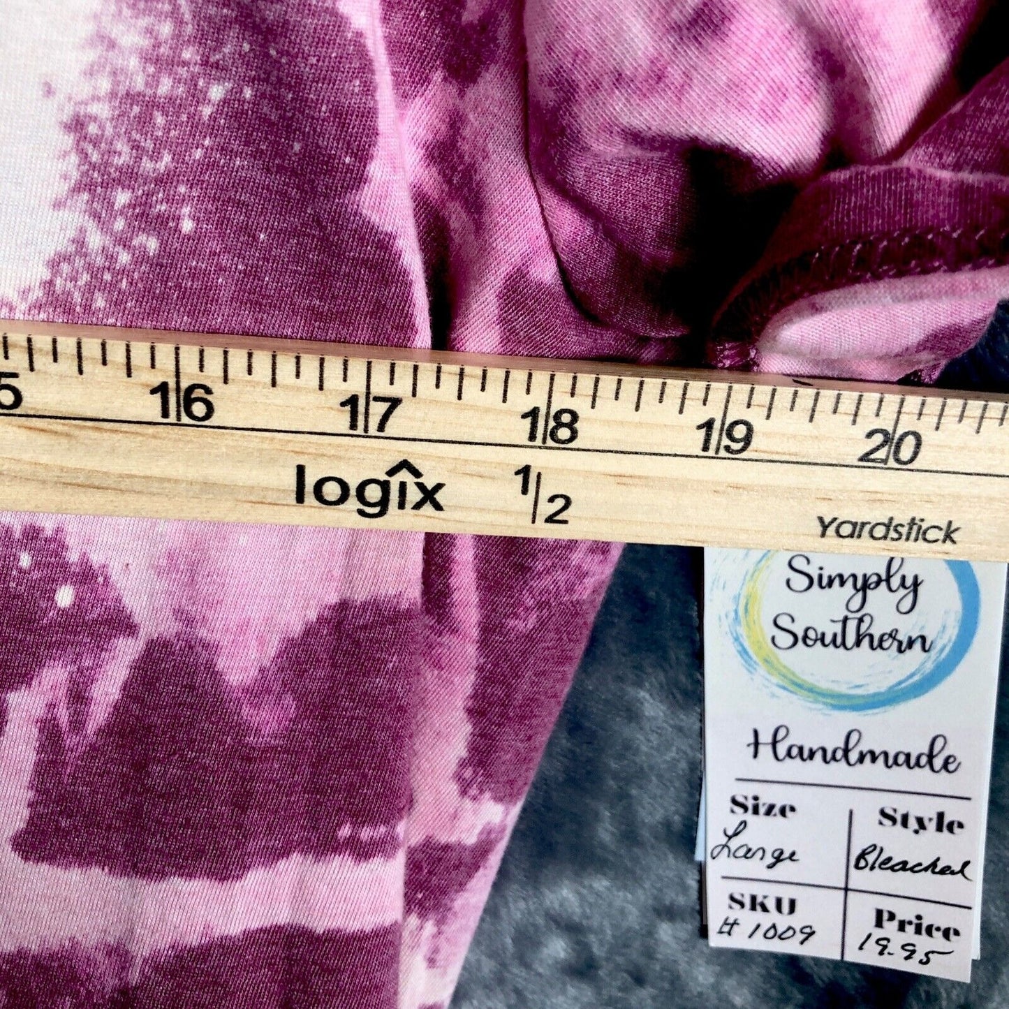 Woman's Shirt  "Summer Vibes" T-Shirt Purple & Pink Short Sleeve Unisex Cotton Handmade Tie-Dye Large