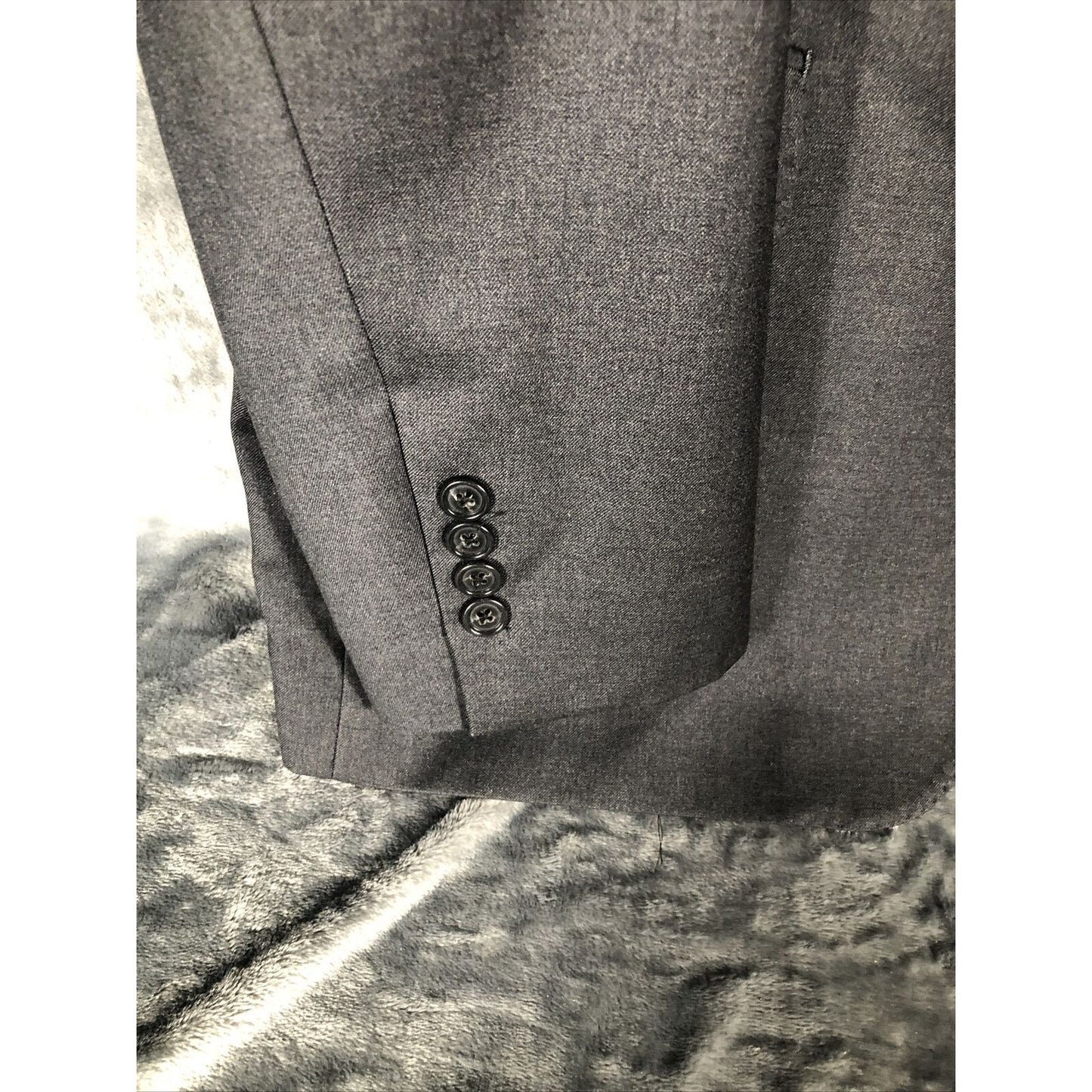 REDA TAILO RED Suit Jacket Men’s Dress Grey Wool Suit Coat Size 46