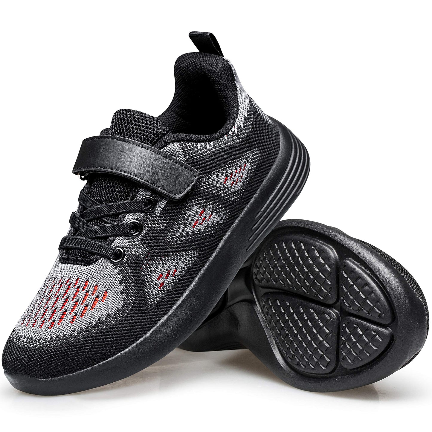 YHOON Boys Girls Sneakers Kids Sports Running Walking Shoes Black Toddler Size 10