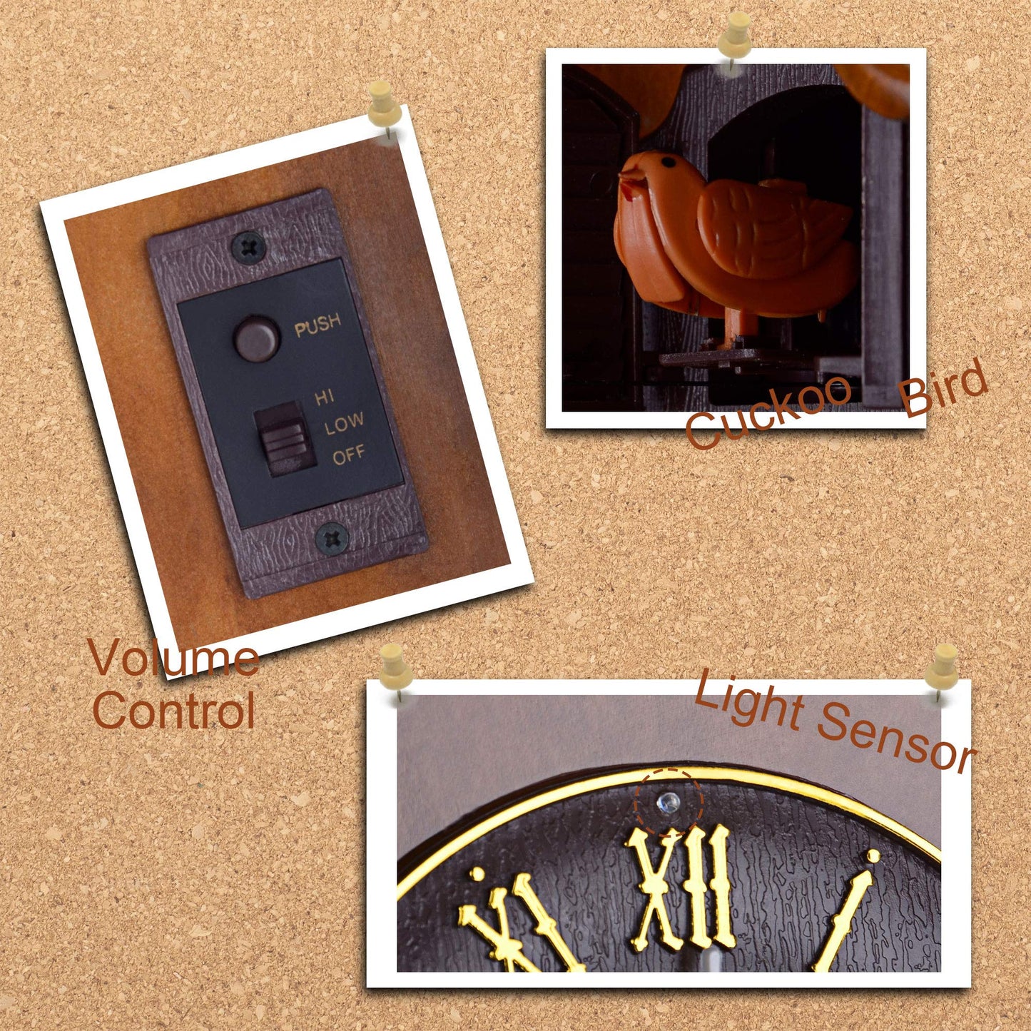Kendal Large Handcrafted Wood Cuckoo Clock MX015-1