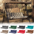 GPQAWER Outdoor Swing Cushions,Waterproof Swing Cushions 3 Seater Replacement with Backrest,Outdoor Thickened Bench Cushion with Ties for Porch,Patio,Backyard,Garden and Lawn (Khaki 60 * 40 in)