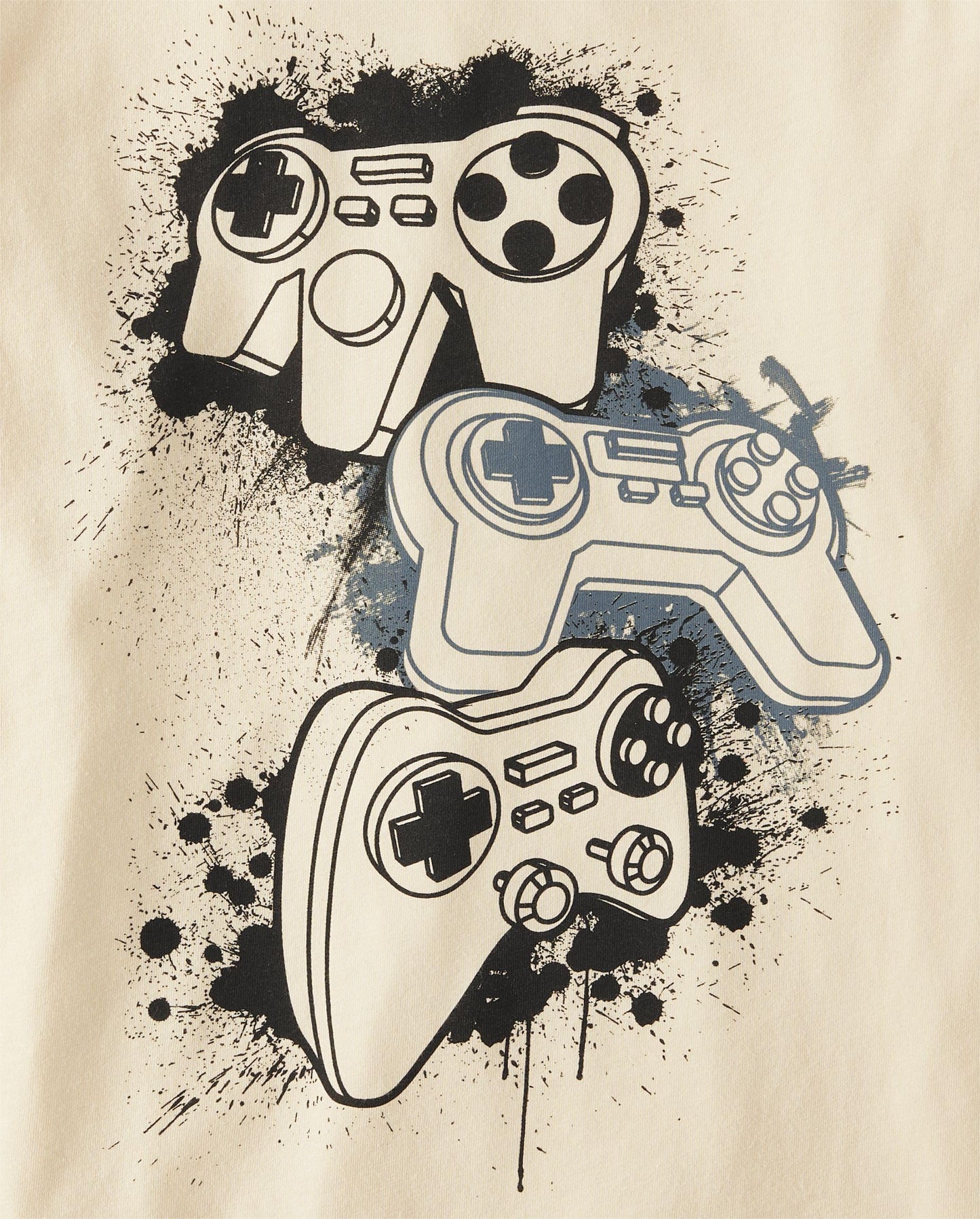 The Children's Place Boys Gamer Long Sleeve Graphic T-Shirts,Multipacks Game Controller/Dino Glow 2-Pack Medium