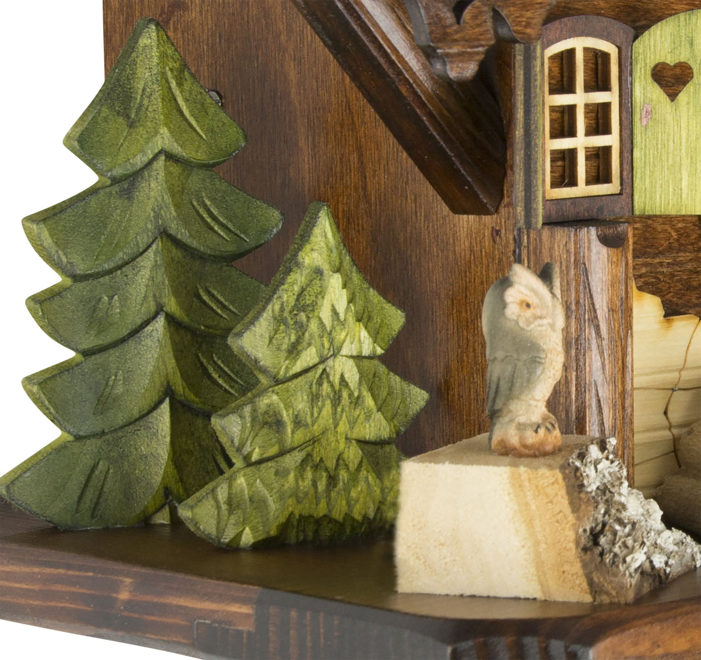 Cuckoo-Palace German Cuckoo Clock - Summer Meadow Chalet with 8-Day-Movement - 13 1/3 inches Height - Black Forest Clock